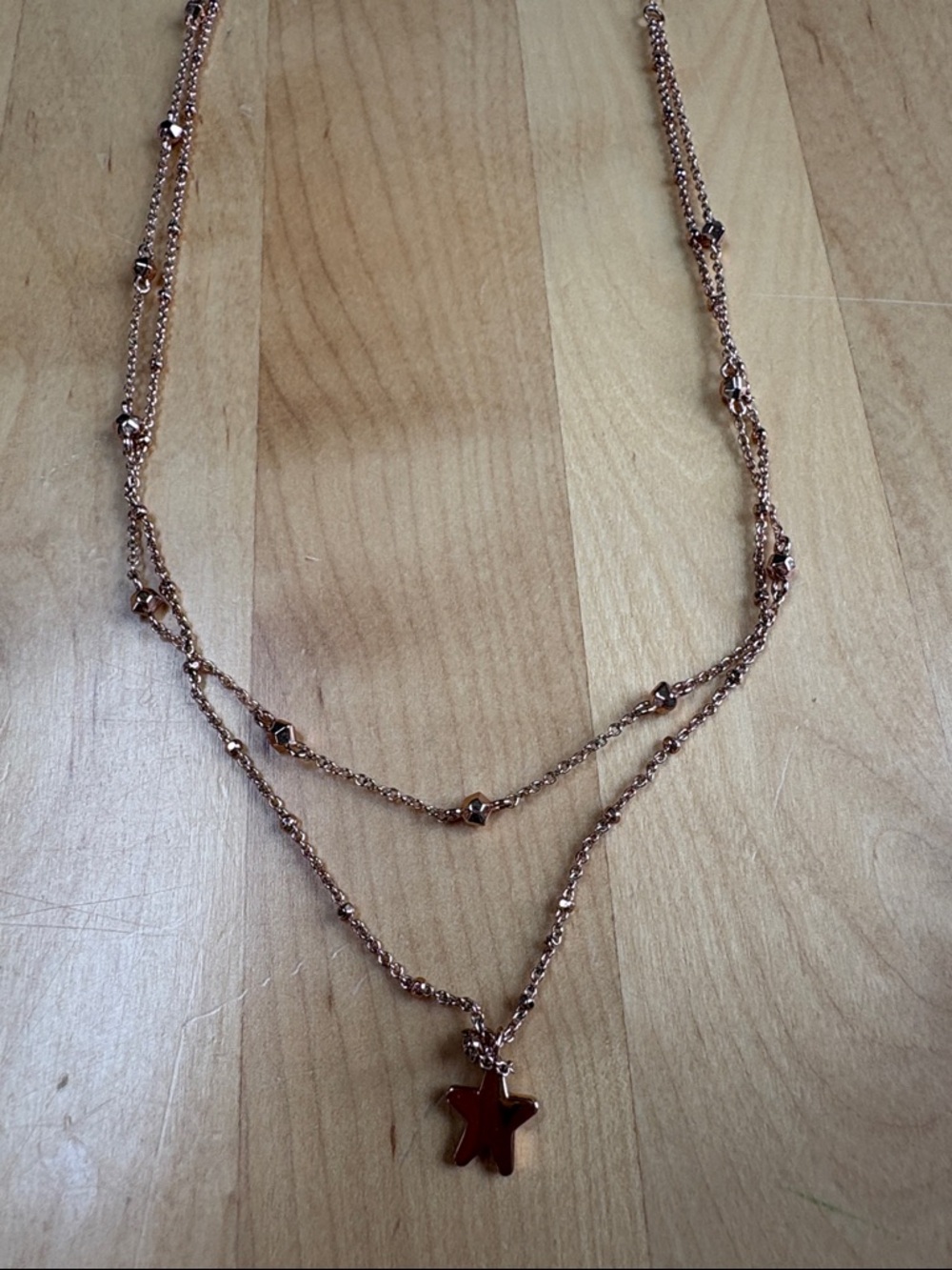 Kendra Scott Rose Gold Double-Layer Star Necklace - Picture 2 of 3